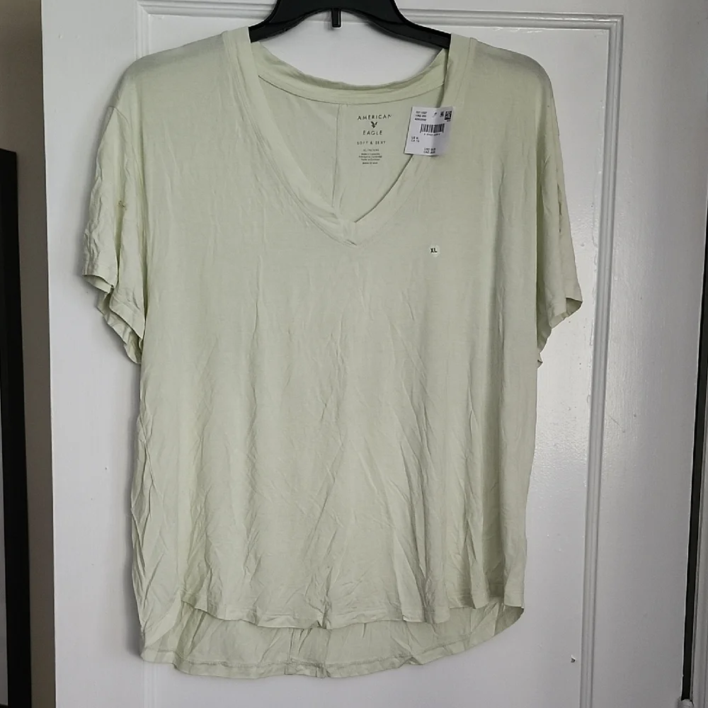 American Eagle Outfitters NWT Soft & Sexy V-Neck Tee- 2 Avail- Orange & Yellow - Picture 5 of 10